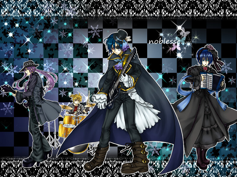 Anime Band Performing — Black, Dramatic, Winter