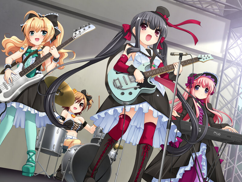 Anime Band Performing — Black, Energetic