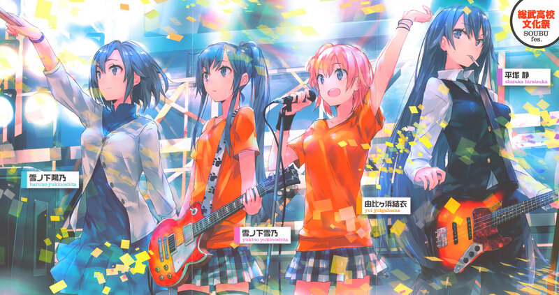 Anime Band Performing — Blue, Energetic, Manga