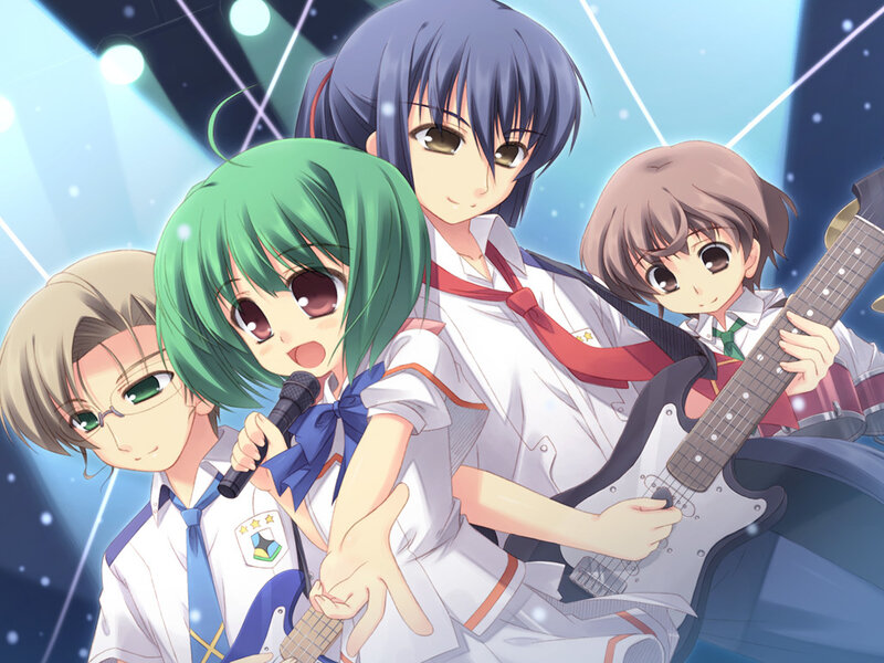 Anime Band Performing — Blue, Energetic