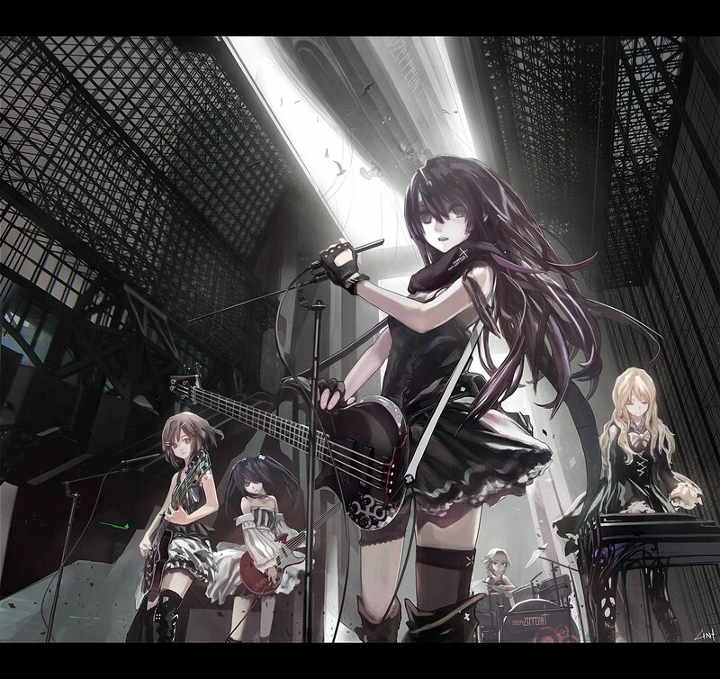 Anime Band Performing — Digital Art