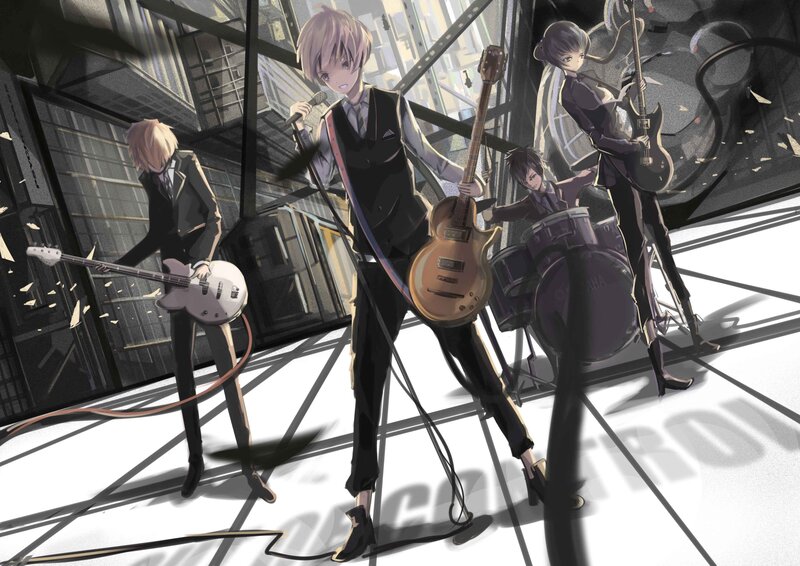 anime band performing on stage