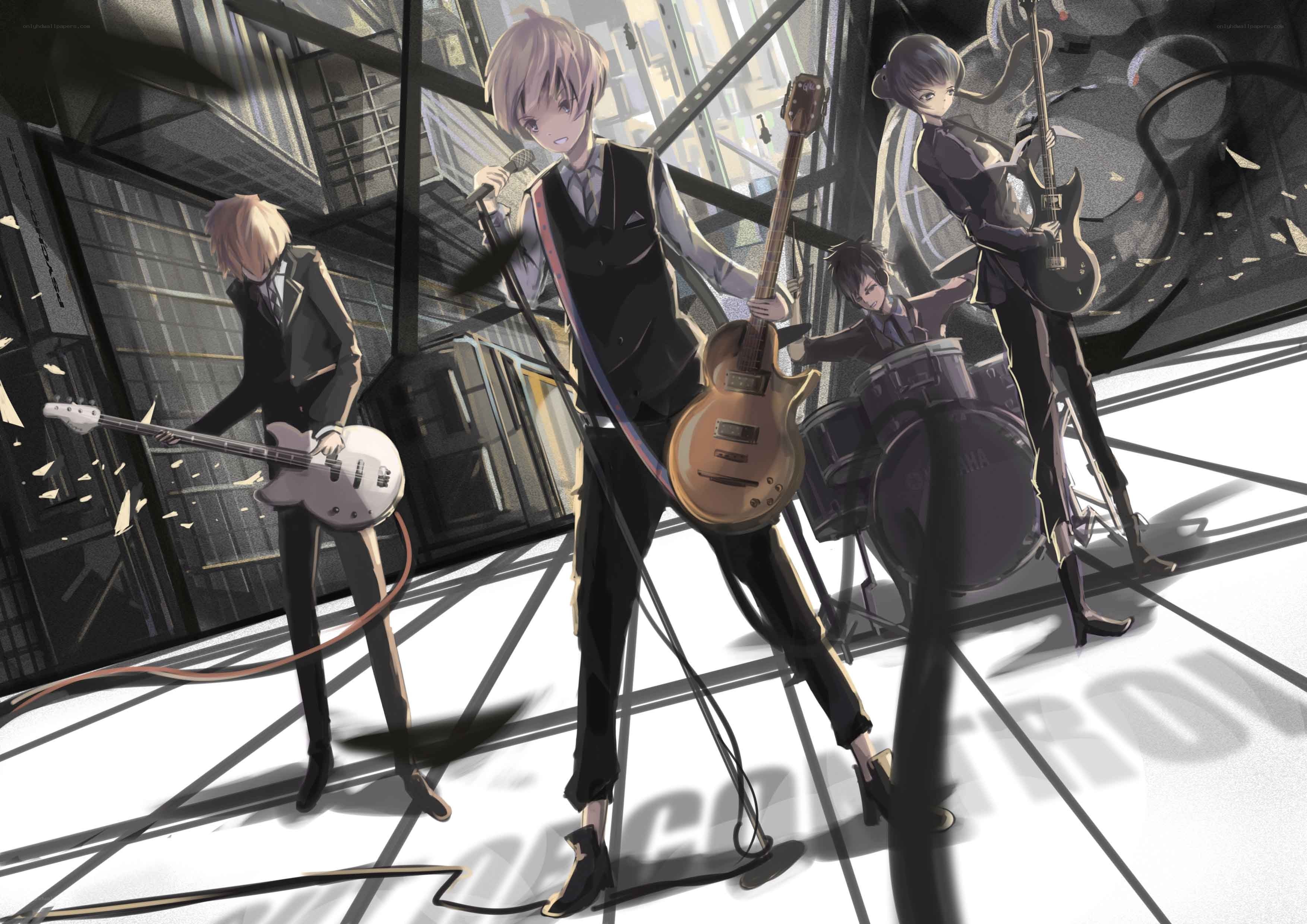 anime band performing on stage