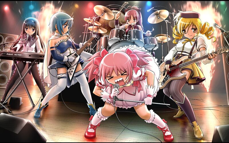 anime band performing on stage