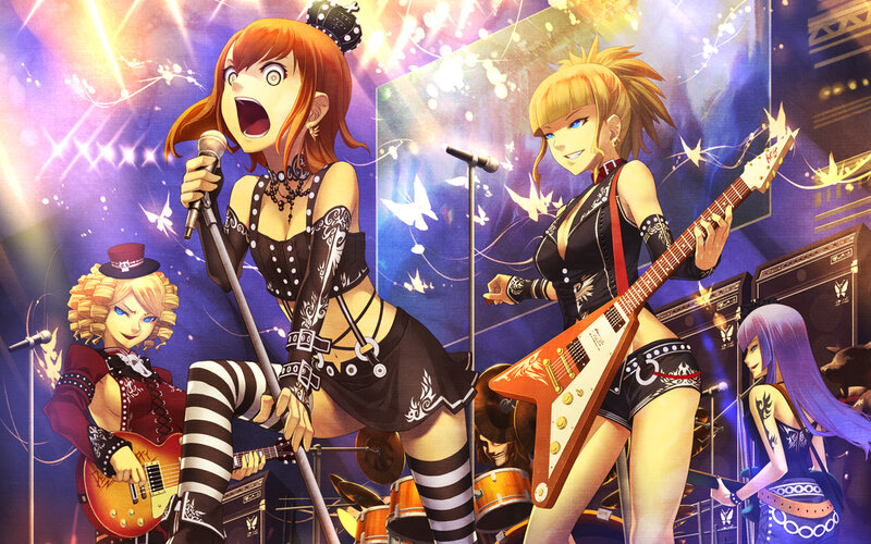 anime band performing on stage