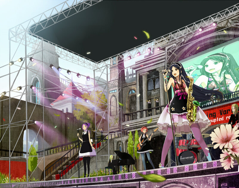 Anime band performing on stage