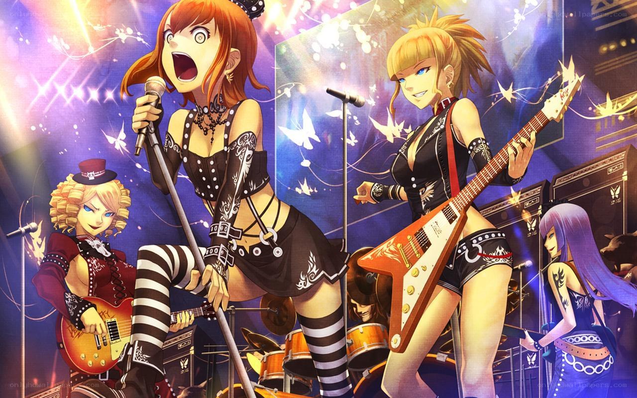 anime band performing on stage