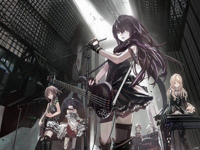 Anime band performing on stage