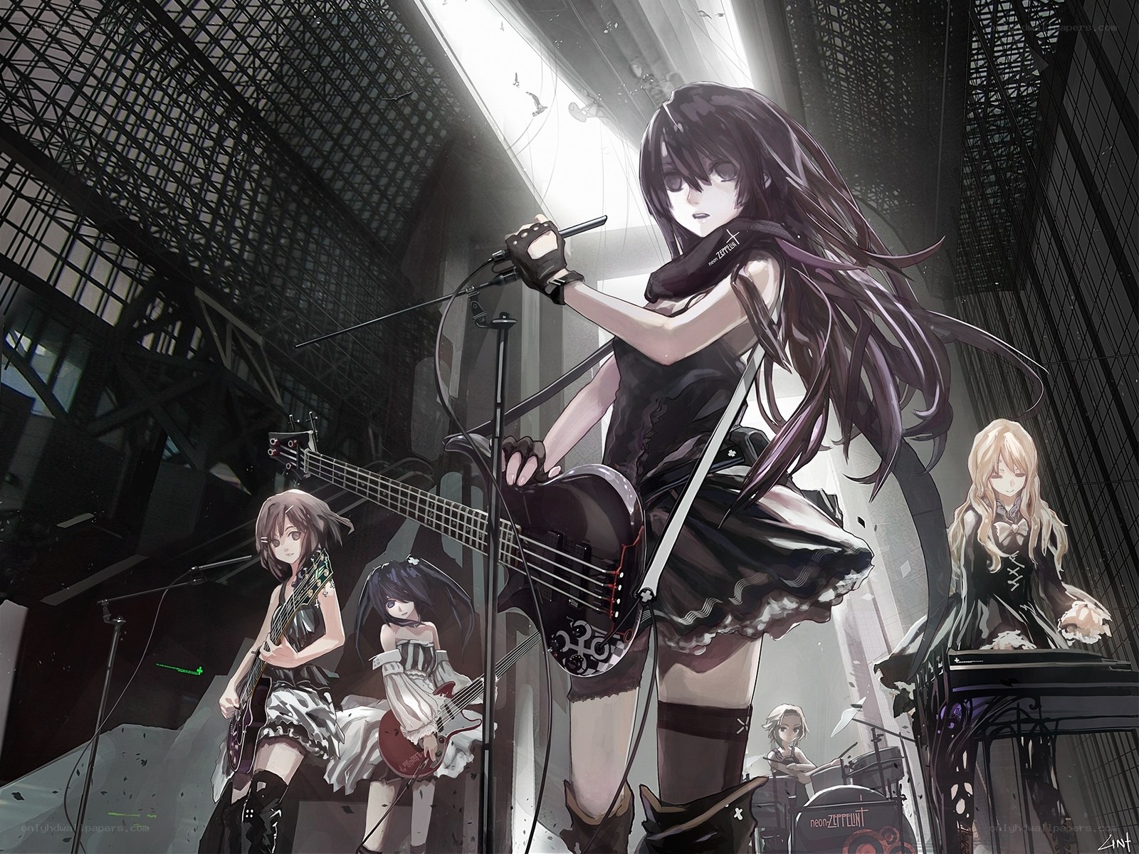 Anime band performing on stage