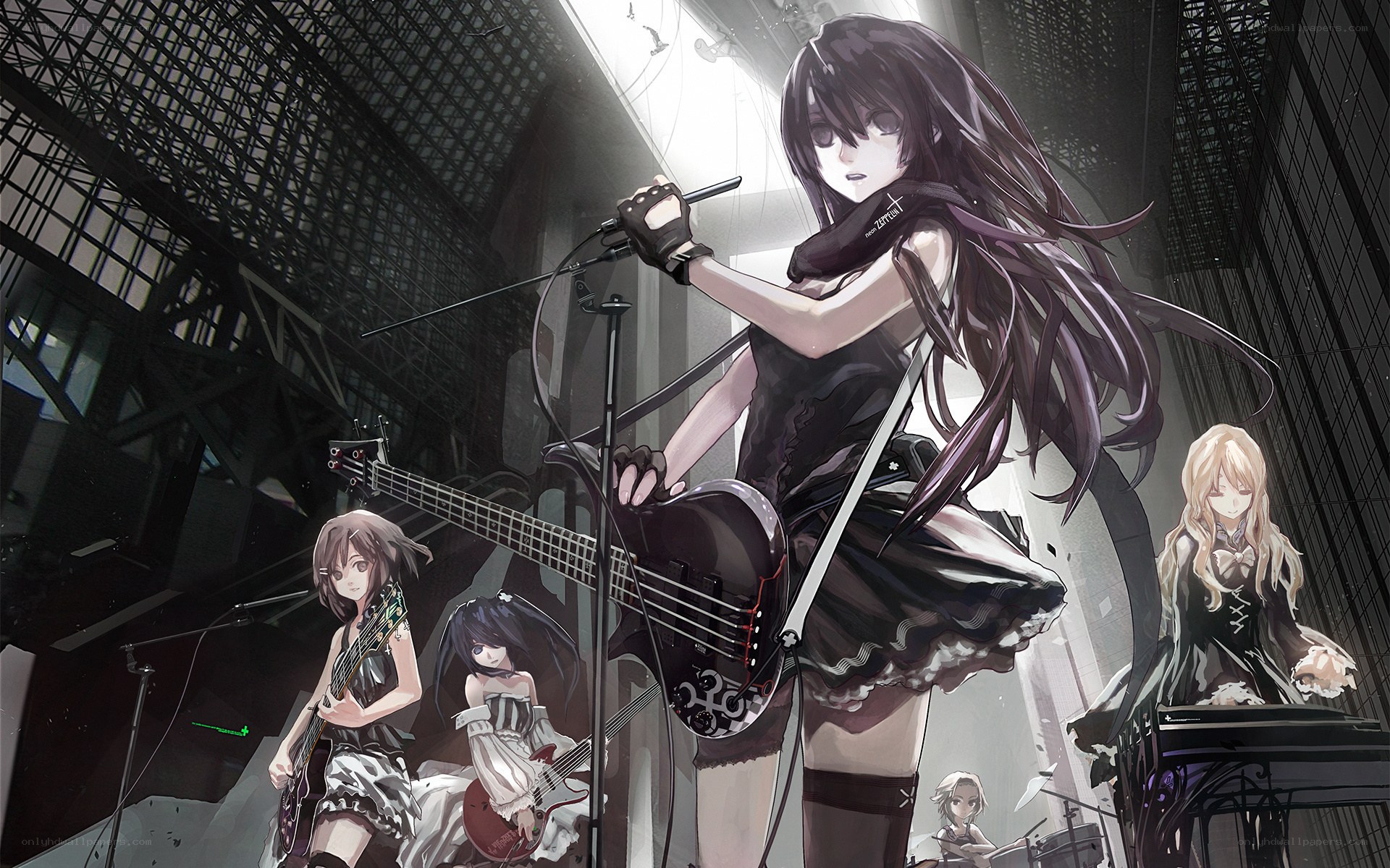 anime band performing on stage