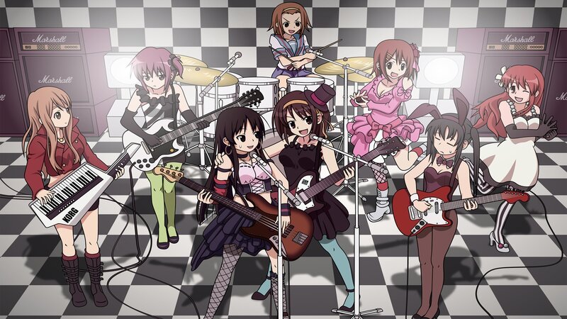 anime band performing on stage