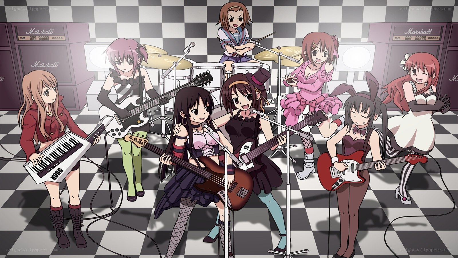 anime band performing on stage