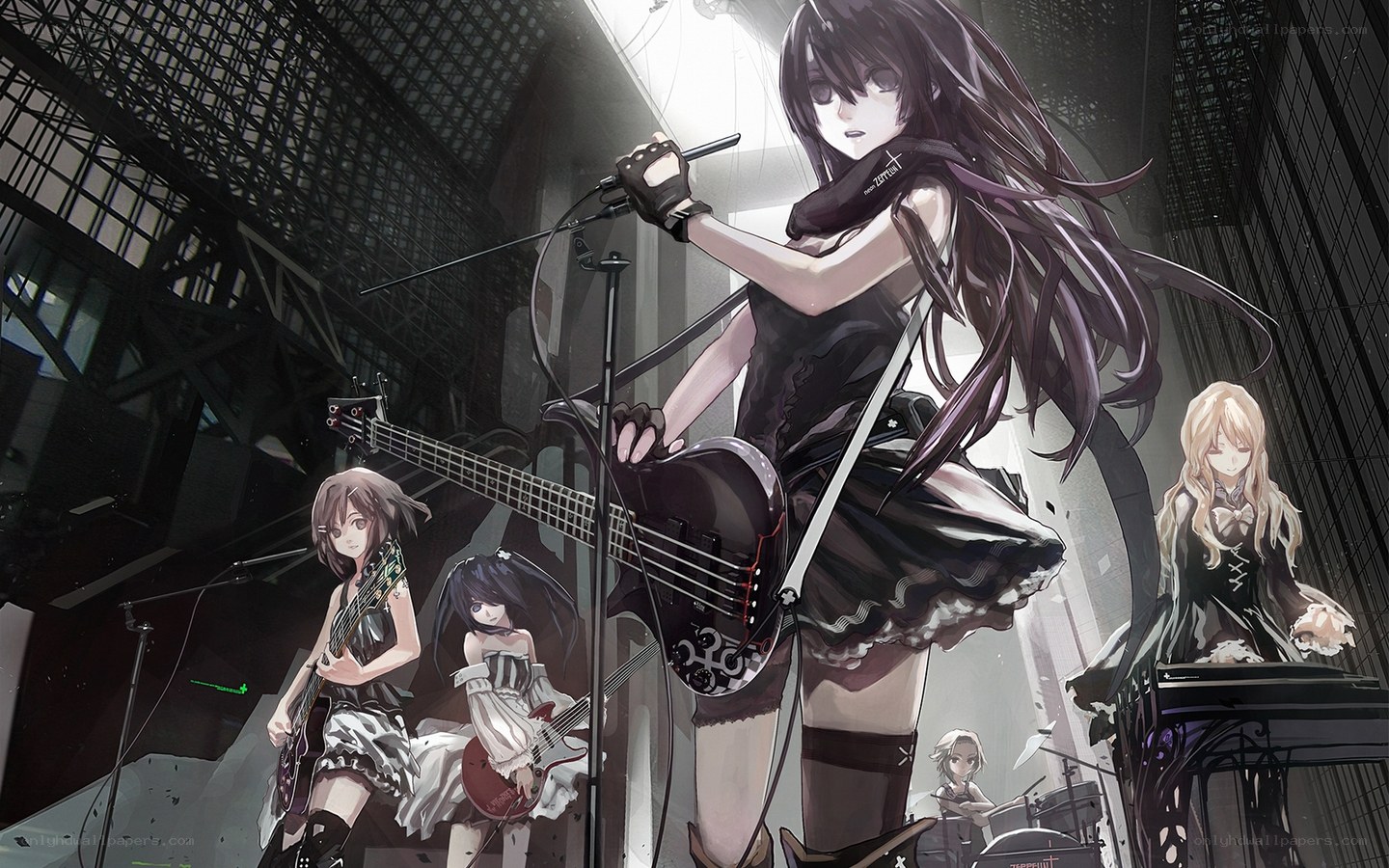 anime band performing on stage
