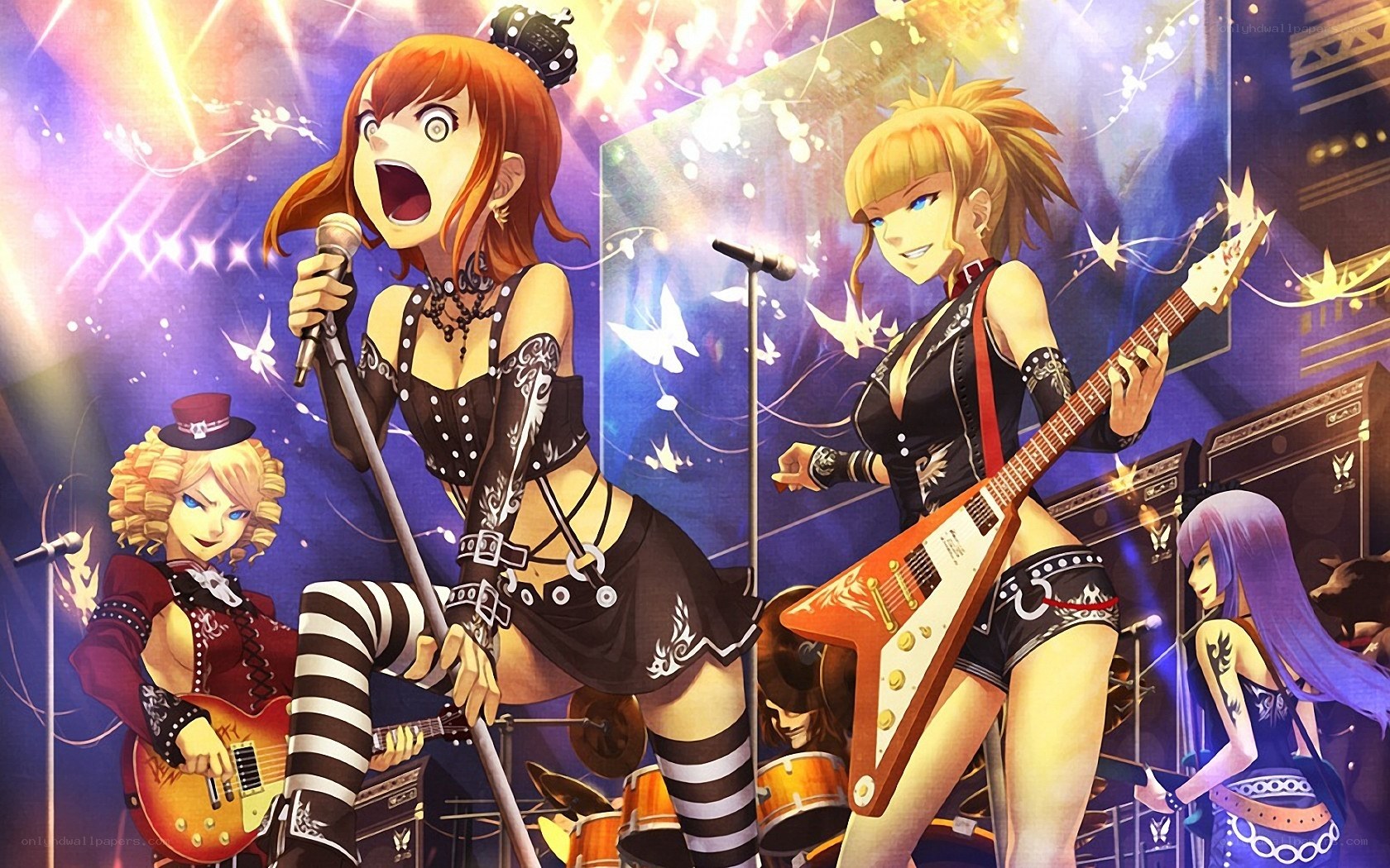 anime band performing on stage