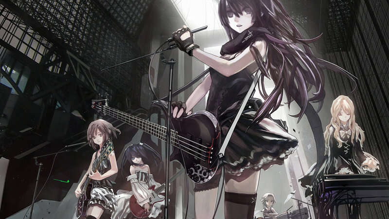 Anime band performing on stage
