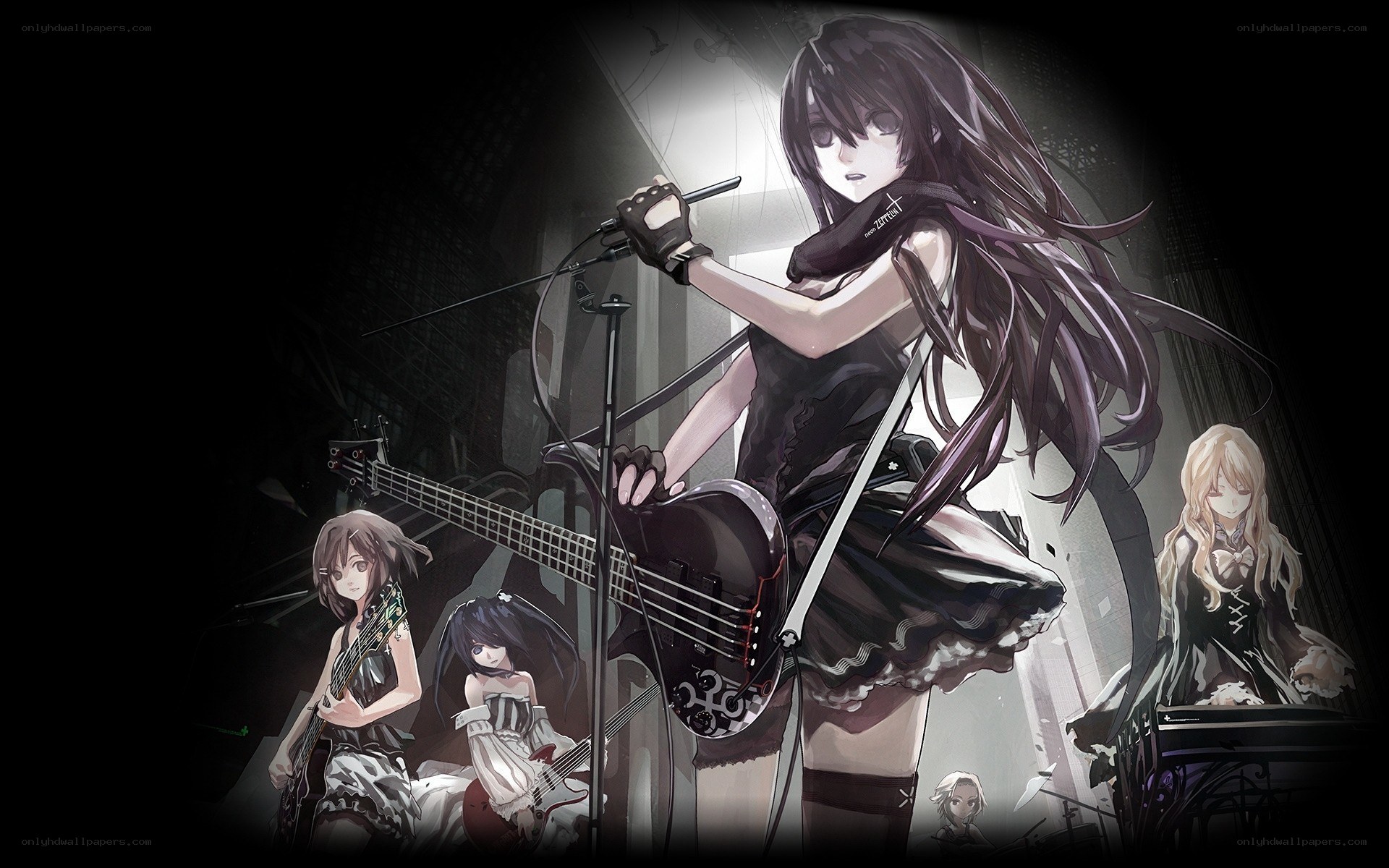 anime band performing on stage