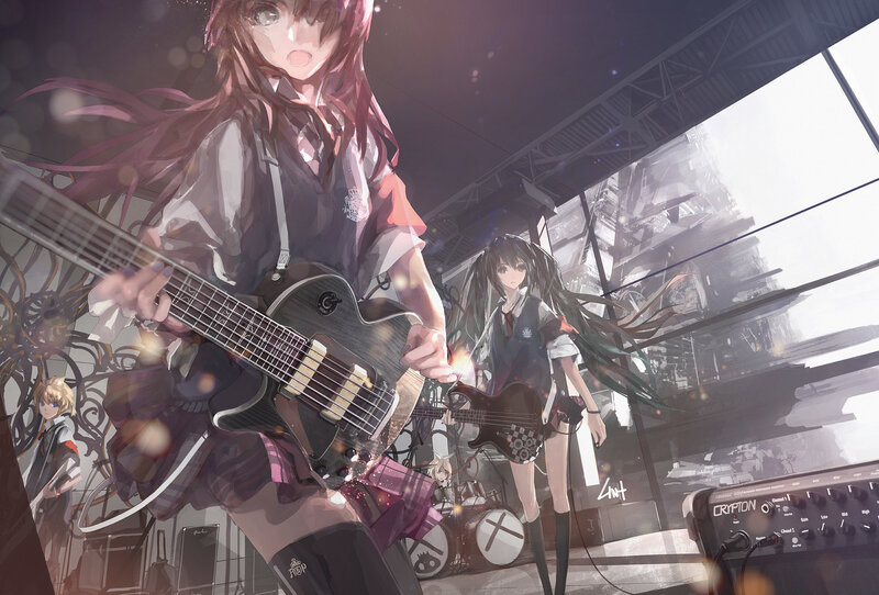 Anime band performing on stage