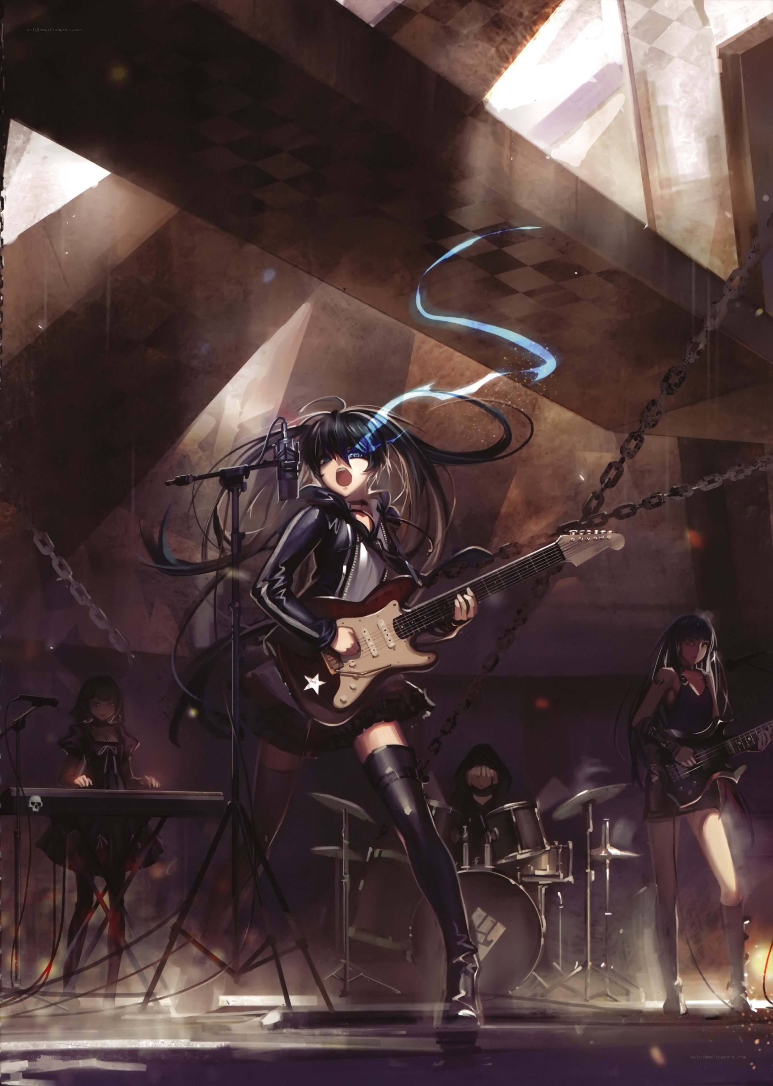 Anime band performing on stage