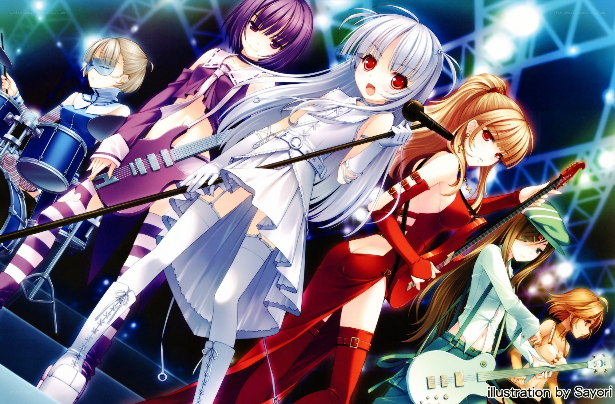 anime band performing on stage