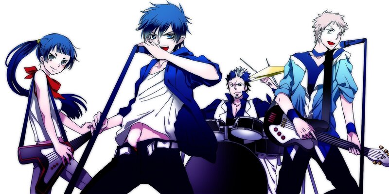 anime band performing on stage