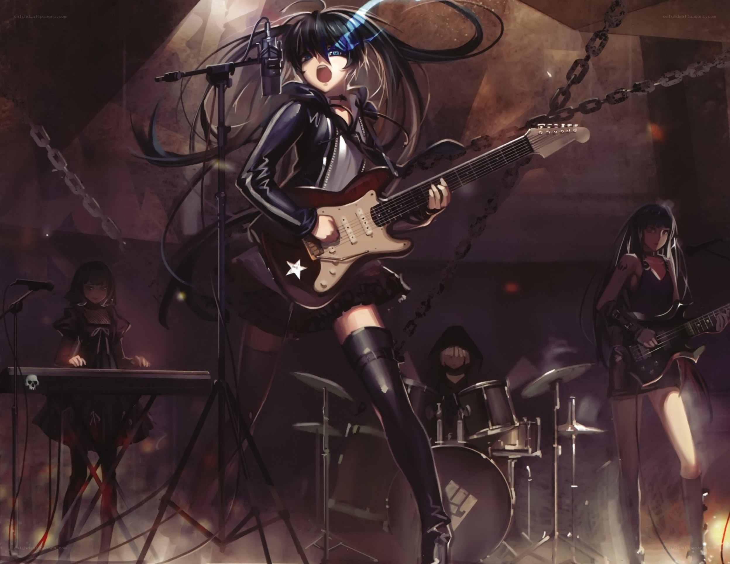 Anime band performing on stage