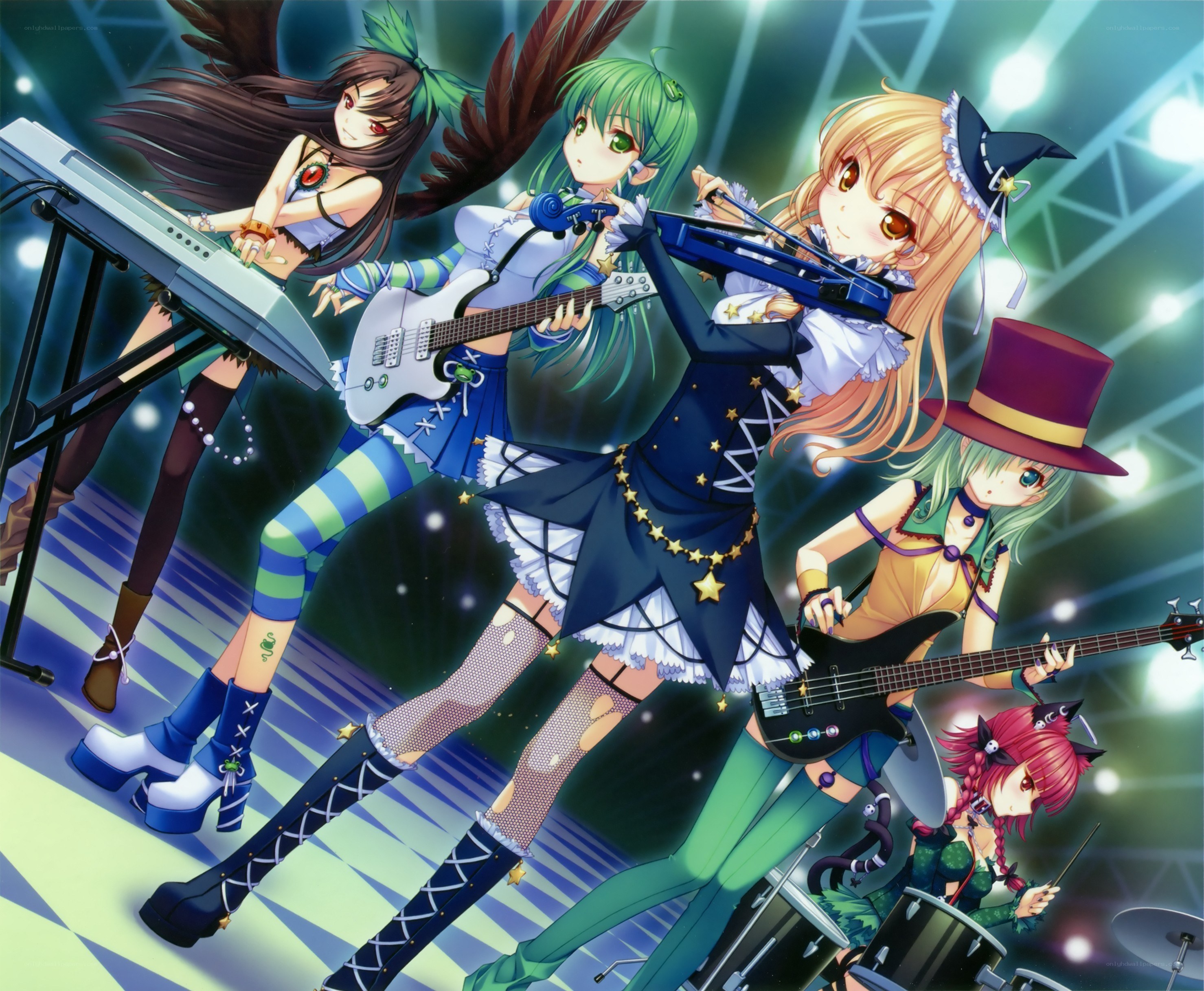 Anime band performing on stage