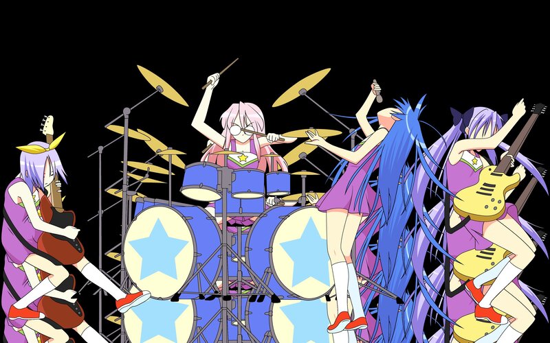anime band performing on stage