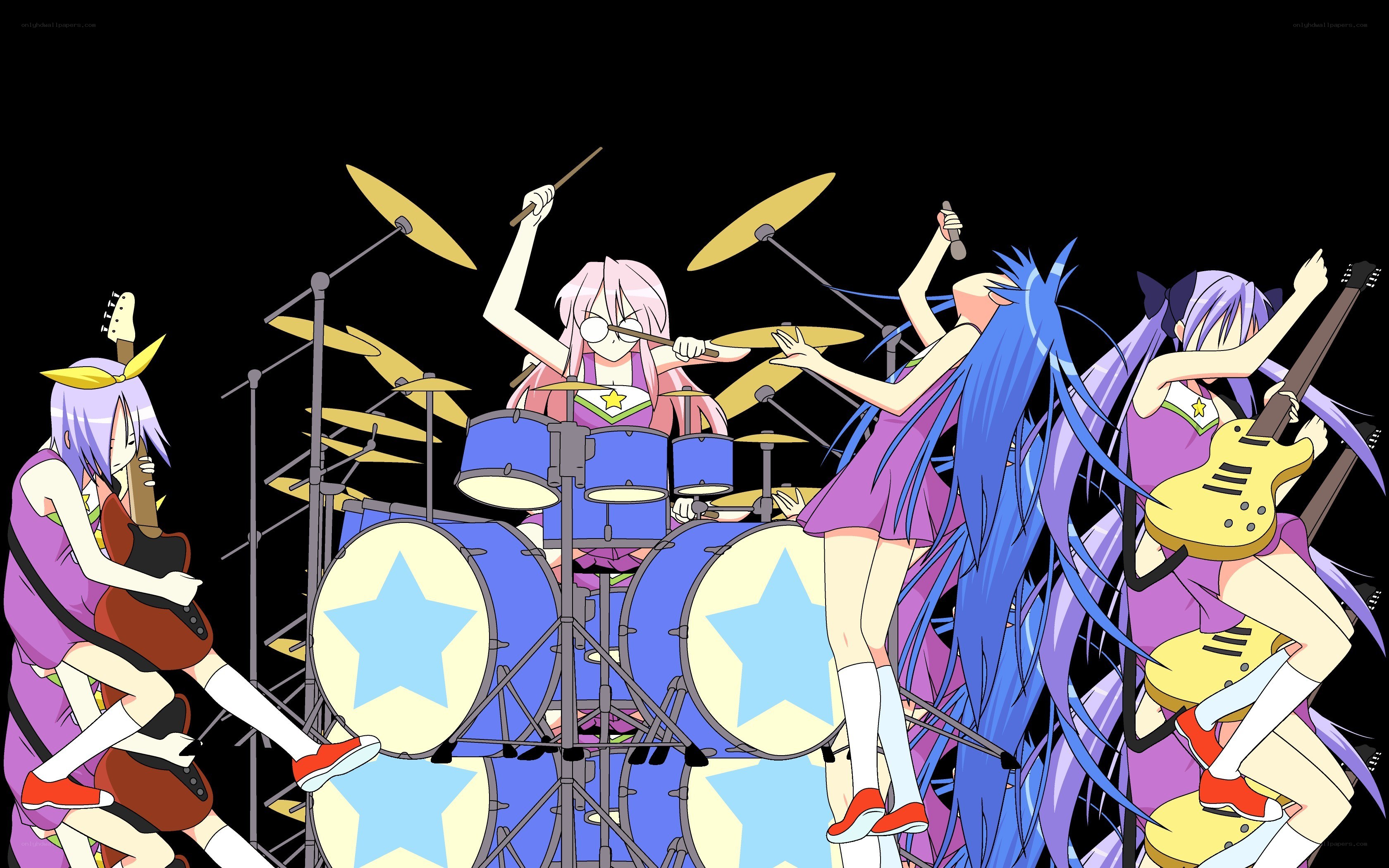 anime band performing on stage