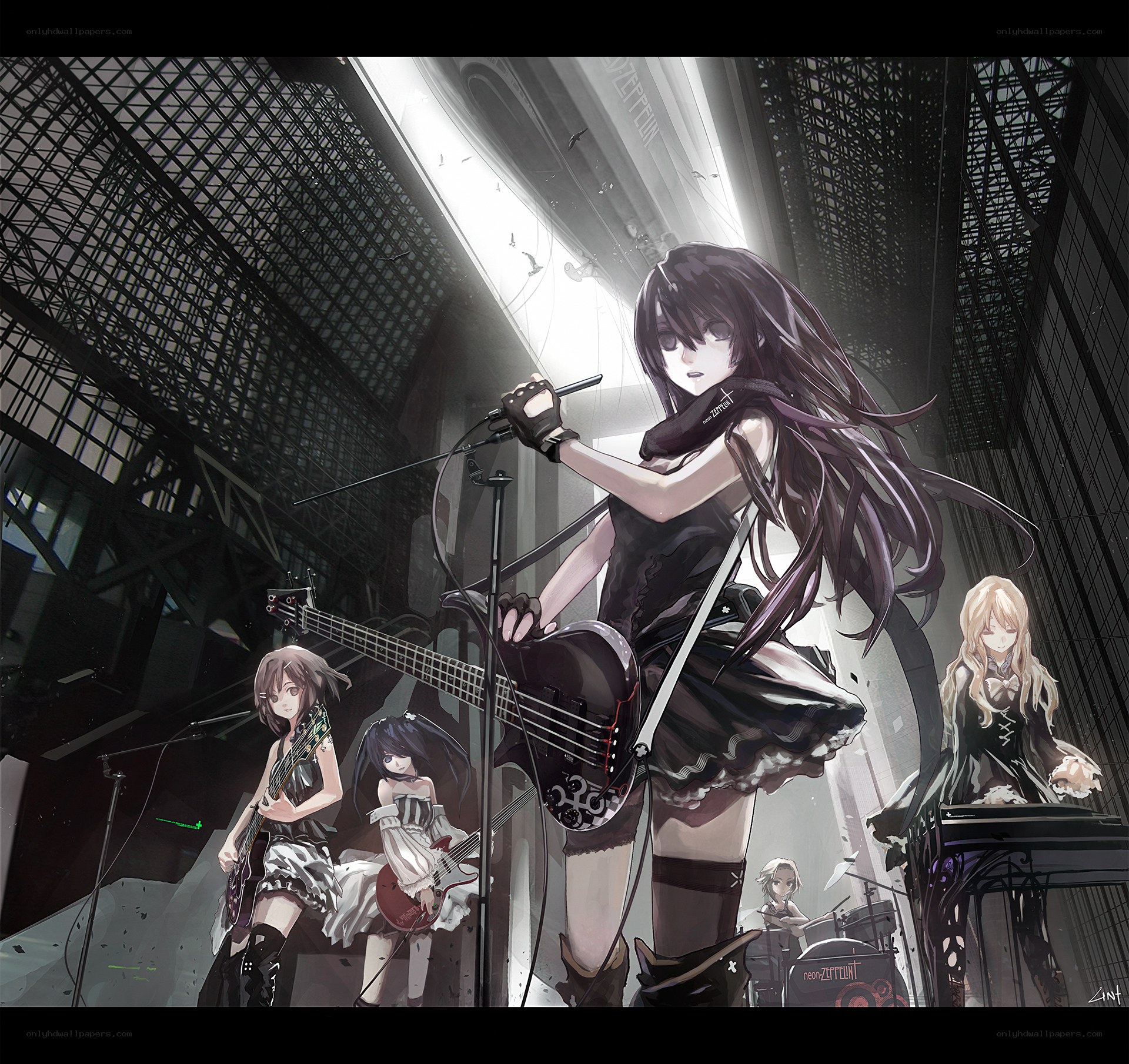 anime band performing on stage