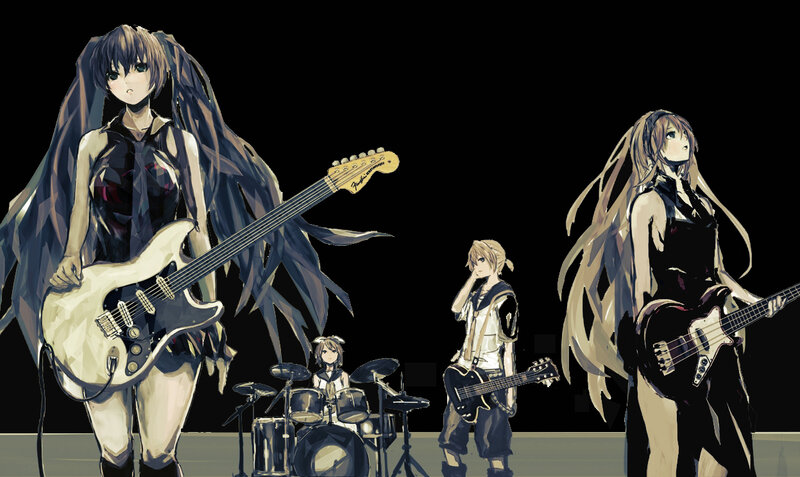 anime band performing on stage