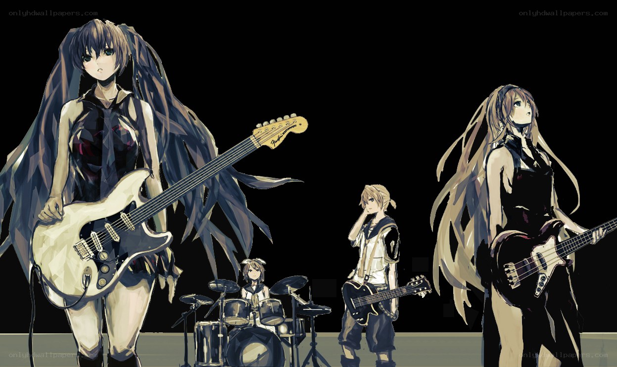 anime band performing on stage