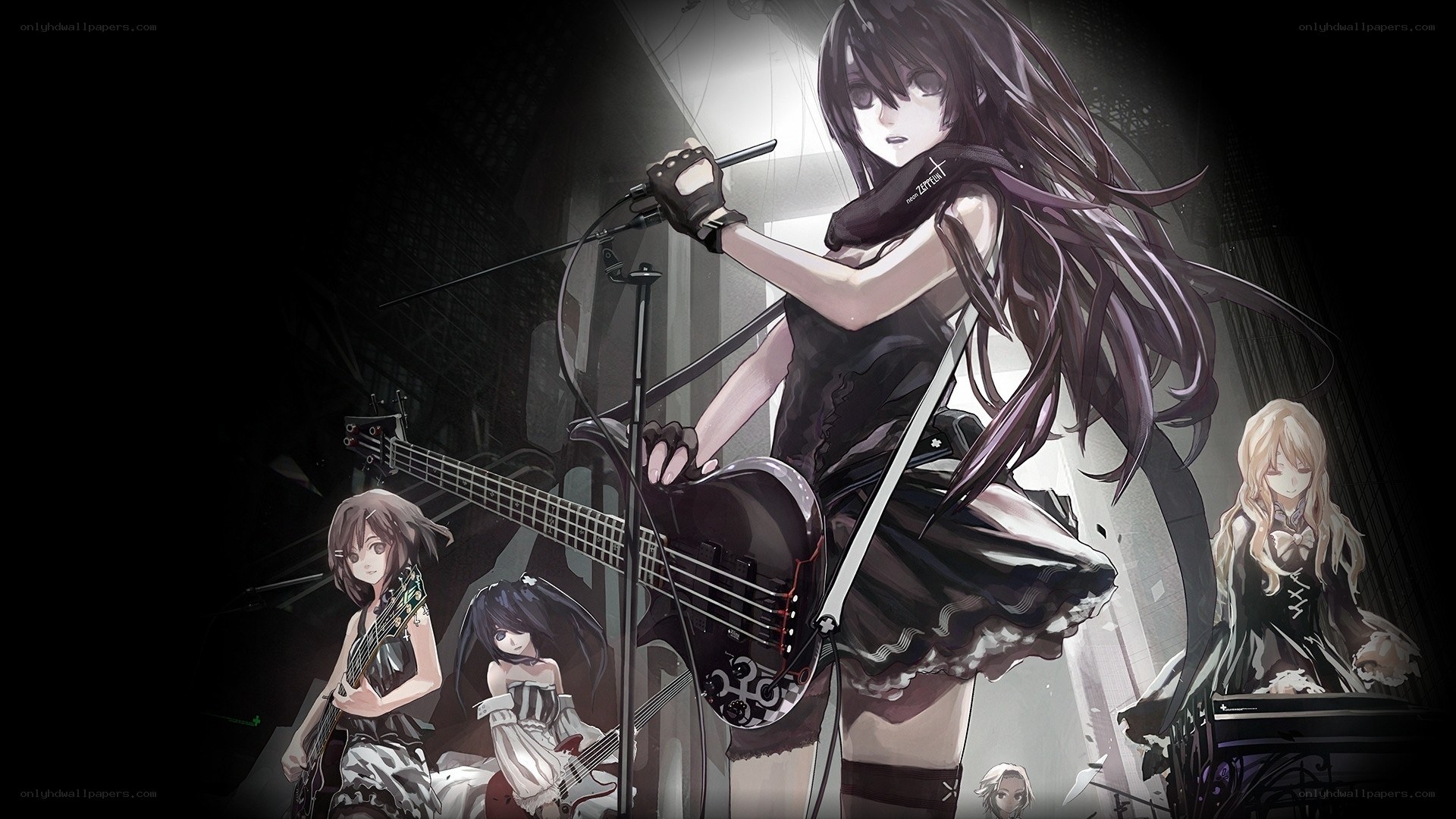 anime band performing on stage
