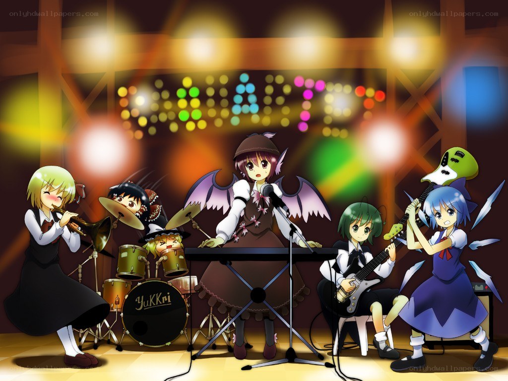 Anime band performing on stage