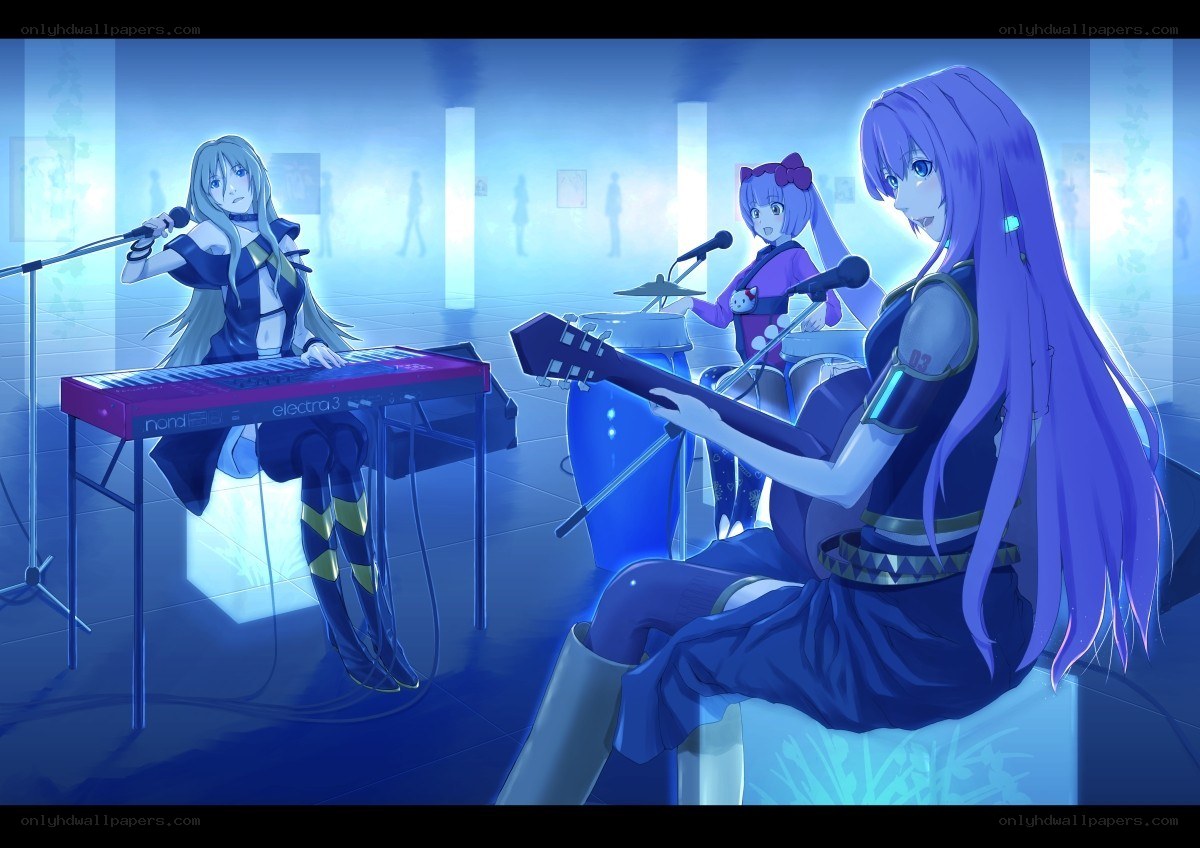 anime band performing on stage