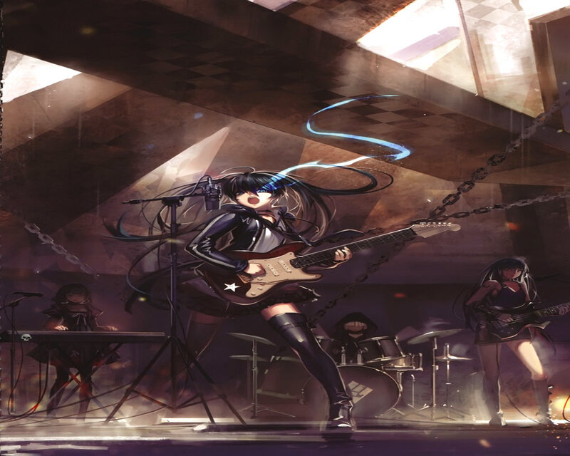 Anime Band Performing on Stage — Black