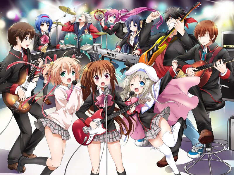 Anime Band Performing on Stage — Pink, Energetic