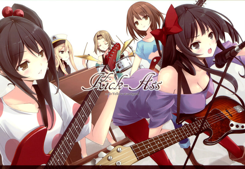 Anime Band Performing — Purple, Energetic, Guitar