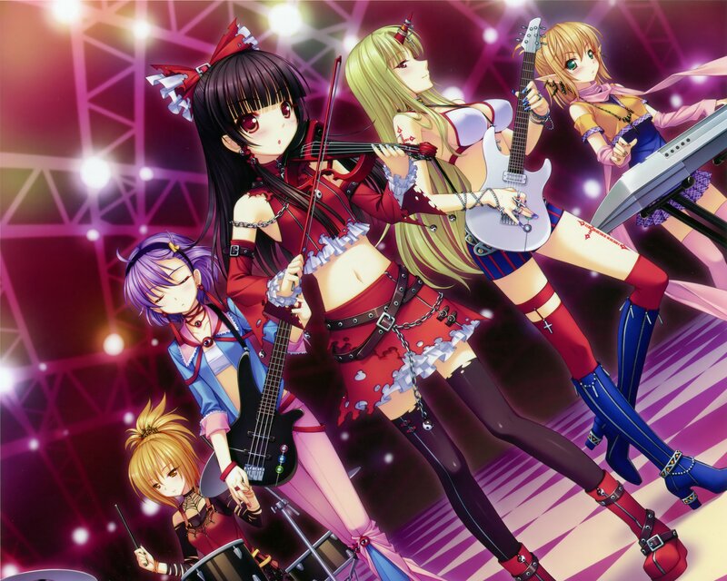 Anime Band Performing — Purple, Energetic, Night