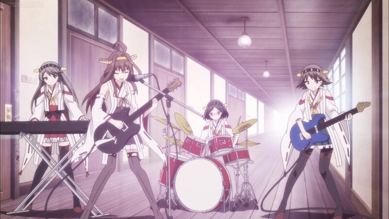Anime Band Performing — White, Energetic, Afternoon