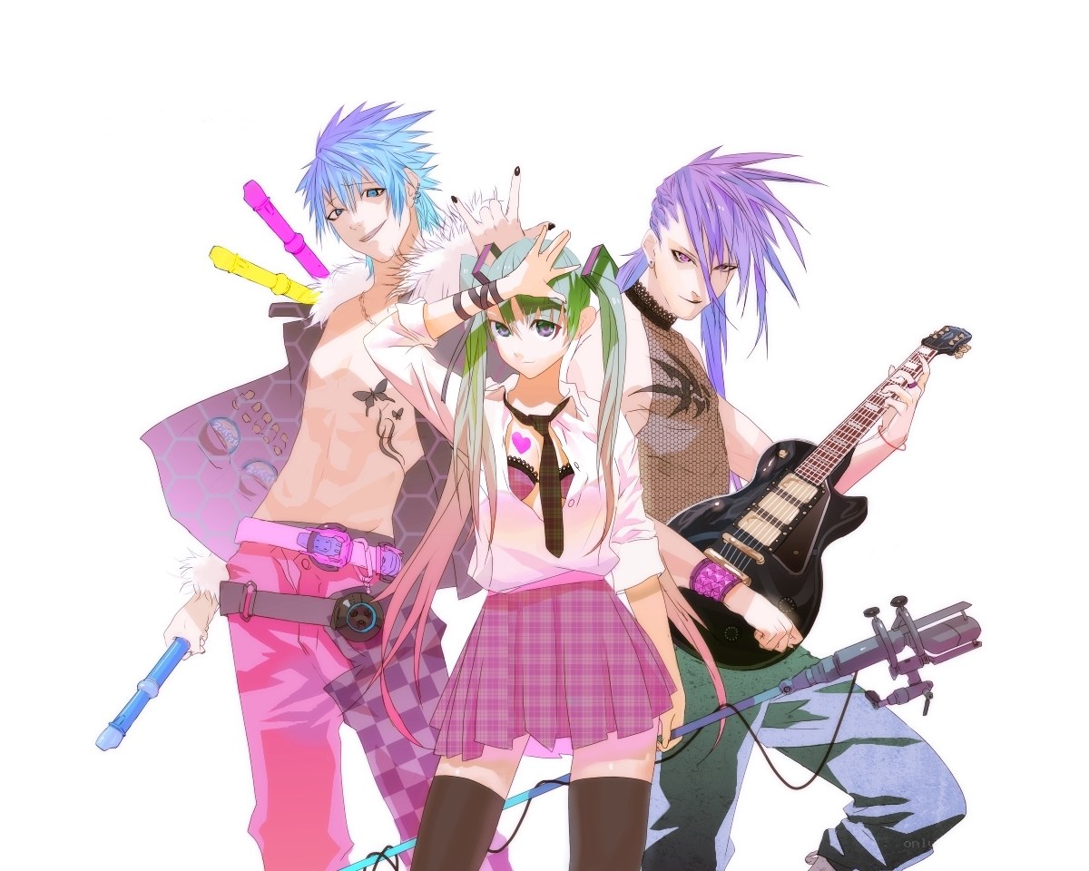 Anime band trio with instruments