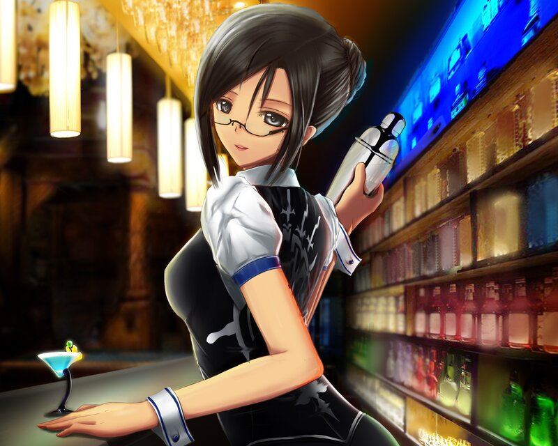 Anime Bartender Woman