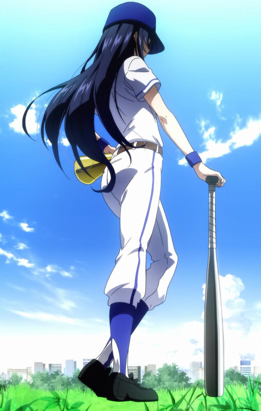anime baseball player standing