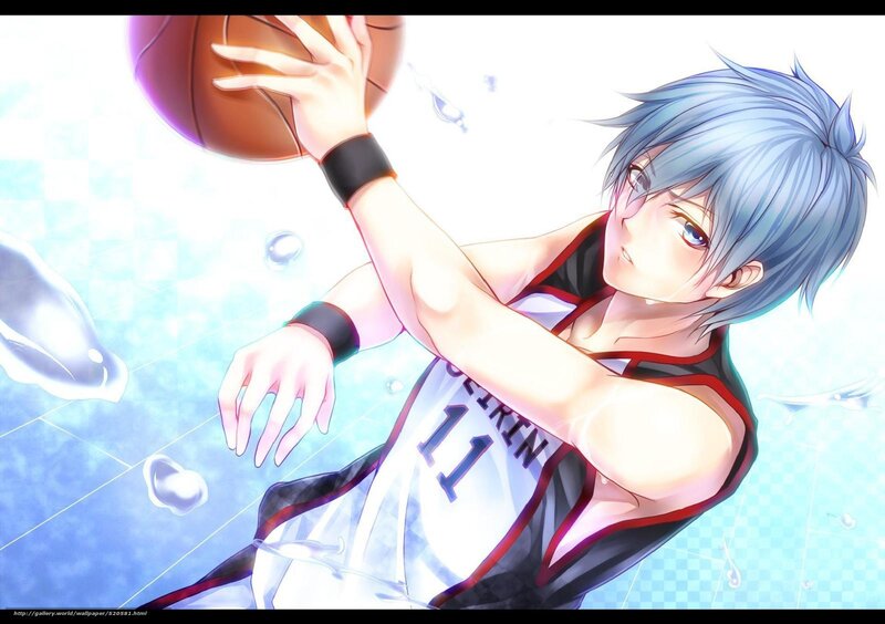 Anime Basketball Player — Blue, Dynamic, Sweat