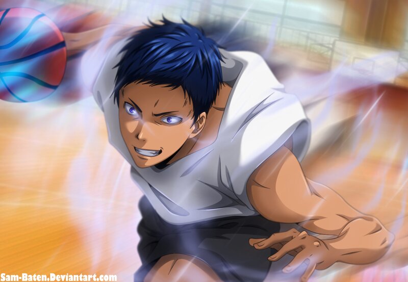 Anime Basketball Player — Blue, Intense
