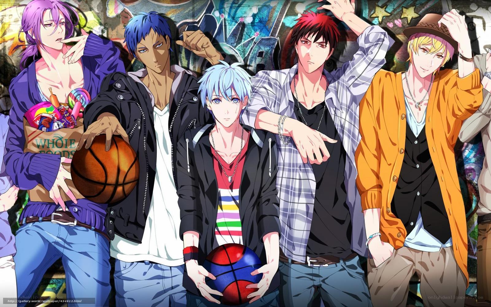 anime basketball team group