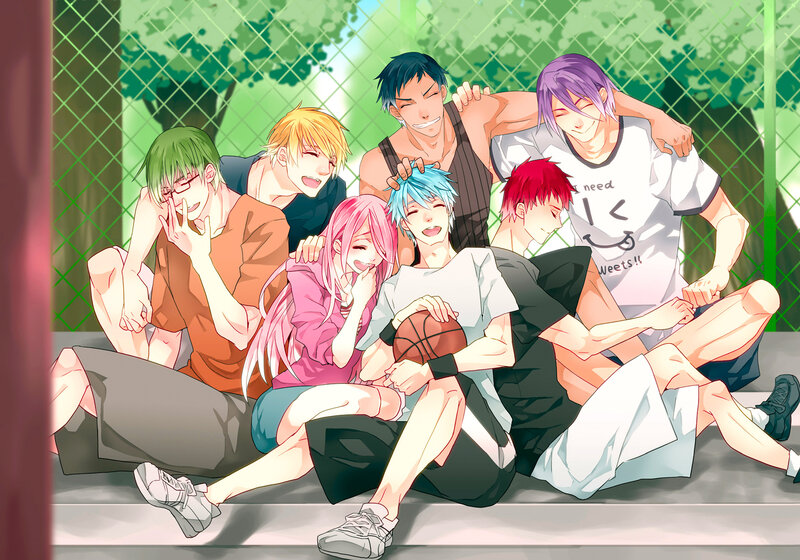 anime basketball team group