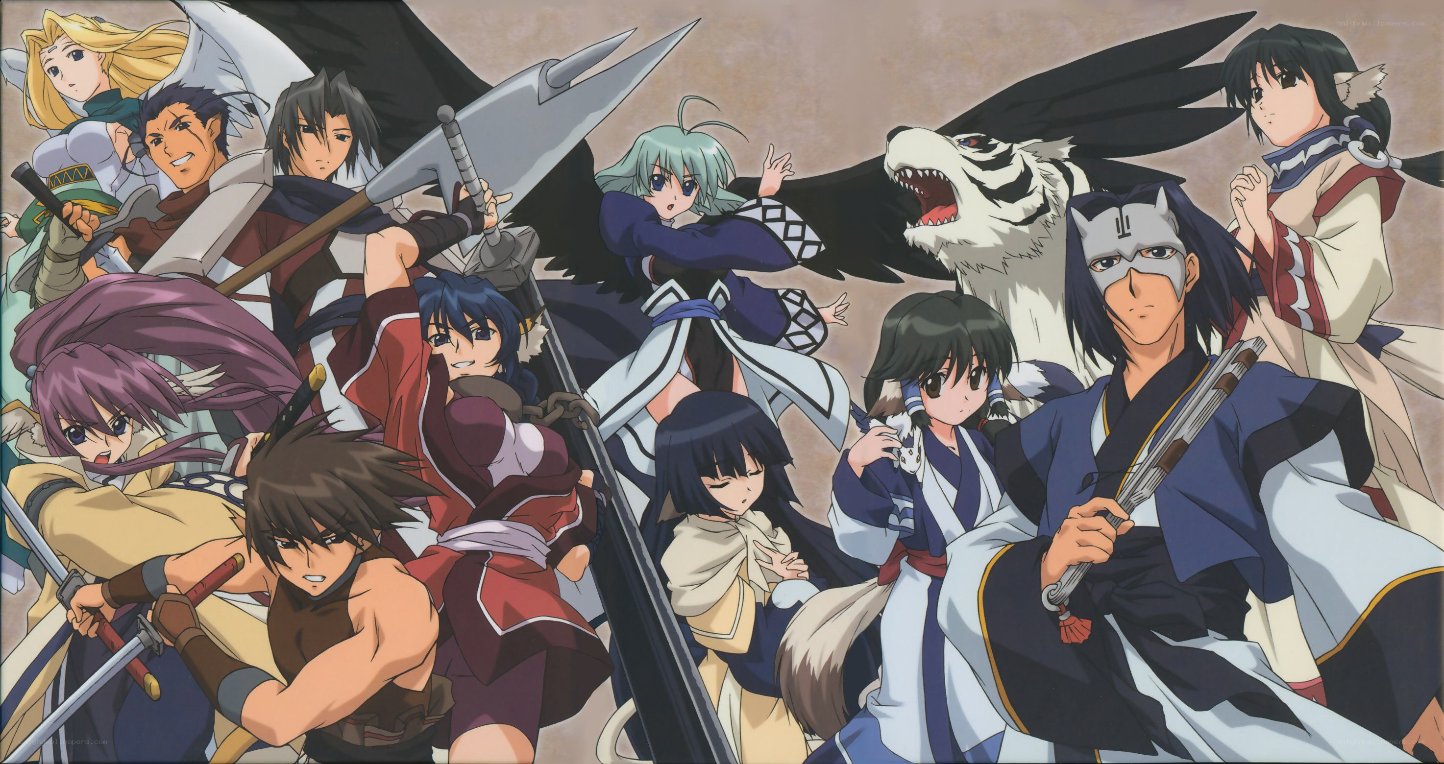 Anime battle group portrait