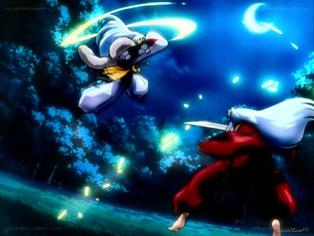 anime battle scene at night