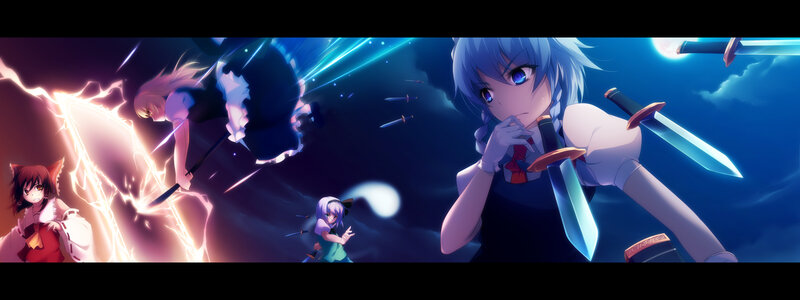anime battle scene with swords