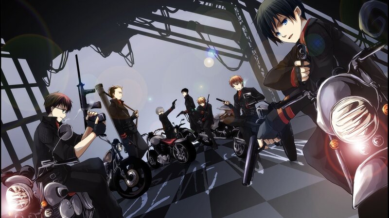 Anime bikers with weapons